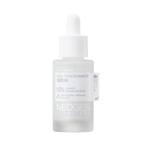 DERMALOGY by NEOGEN Real Niacinamide 15% Serum (30 ml / 1.01 Fl Oz) – Dark Spots & Pore Care, Vegan Serum with Niacinamide, Ferulic Acid and Zinc – Korean Skin Care
