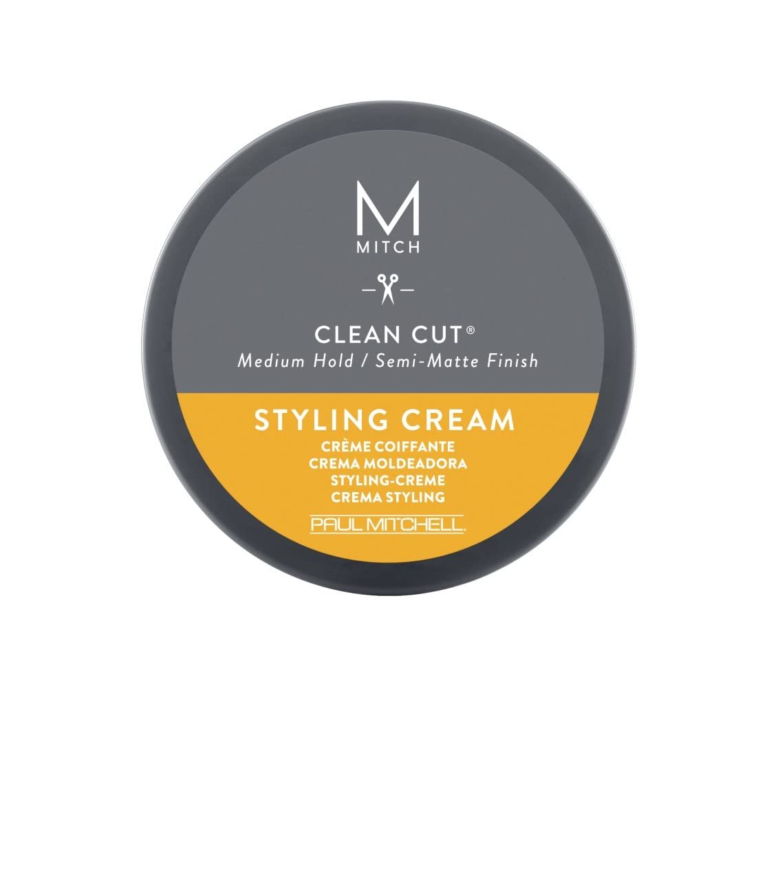 MITCH by Paul Mitchell Clean Cut Styling Cream for Men, Medium Hold, Semi-Matte Finish, For All Hair Types + Short to Medium Hair, 3 oz. MITCH by Paul Mitchell Clean Cut Styling Cream for Men, Medium Hold, Semi-Matte Finish, For All Hair Types + Short to Medium Hair, 3 oz.