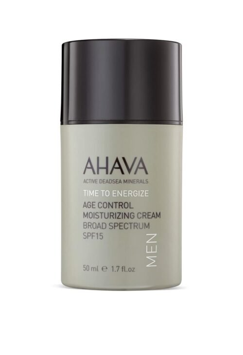 AHAVA Men’s Age Control Moisturizing Cream, Broad Spectrum SPF15 – Fast-absorbing Silky Hydrating Lotion, Protects from Premature Aging Signs of UVA/B rays, Enriched with Exclusive Osmoter, 1.7 Fl.Oz