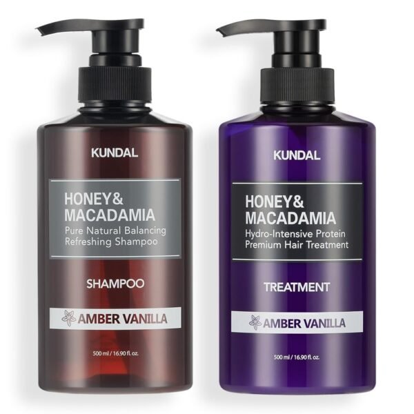 Kundal Premium Hair Care Special Set, Shampoo & Treatment, 16.9 fl oz (500 ml), #Amber Vanilla (Amber Vanilla)