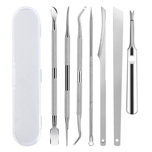 7-Pack Ingrown Toenail Tool, Ingrown Toenail File and Ingrown Toenail Lifters, Professional Surgical Safe Nail Treatment Pedicure Tool Kit Under Nail Cleaner Tools Pain Relief