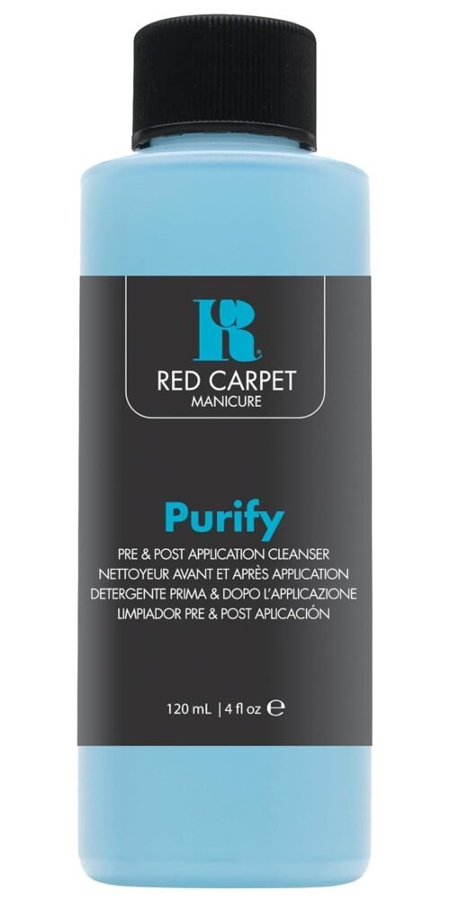 Red Carpet Manicure Purify Pre & Post – Removes Tacky Residue, High-Shine Finish, Skin-Safe Gel Cleanser for Perfect Manicure, Smooth & Glossy Results. (Purify, 4 Fl. Oz.)