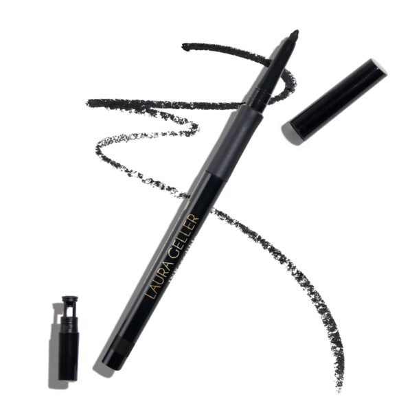 LAURA GELLER NEW YORK INKcredible Gel Eyeliner – Blackbird – Waterproof Smudge-proof Eyeliner Pencil – Built in Sharpener