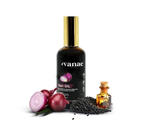 Vanae Red Onion Oil Repair – Useful for Hair Growth – Premium Red Onion Hair Oil Treatment – Strengthens and Nourishes Dry, Damaged Hair – 100ml