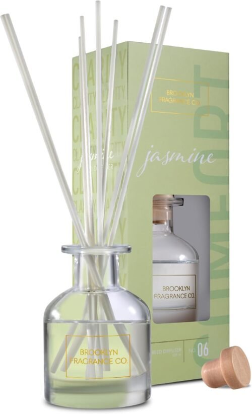 Brooklyn Fragrance Co. Aroma Diffuser – Long Lasting Premium Fragrance – Air Fresheners for Home Jasmine Scents – Fragrance Diffuser for a Large Room – 100ML