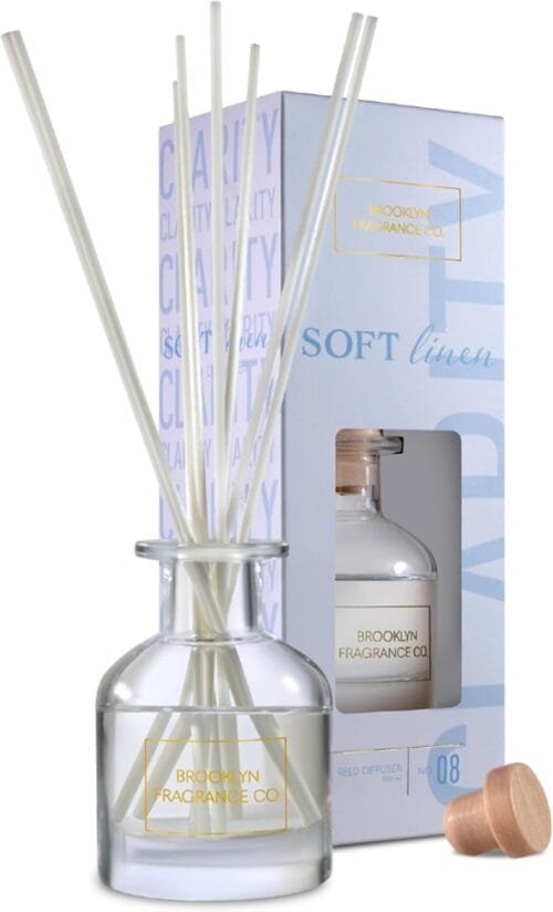 Brooklyn Fragrance Co. Aroma Diffuser – Long Lasting Premium Fragrance – Soft Linen Air Freshener for Home – Scent Diffuser for a Large Room – 100ML
