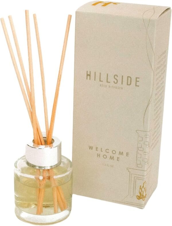 Welcome Home Reed Diffusers, Oil Diffusers for Home, Premium Fragrance Oil Air Freshener, Tart Lemon Fragrance with Spiced Notes of Cinnamon & Clove (6.7 Fl Oz)