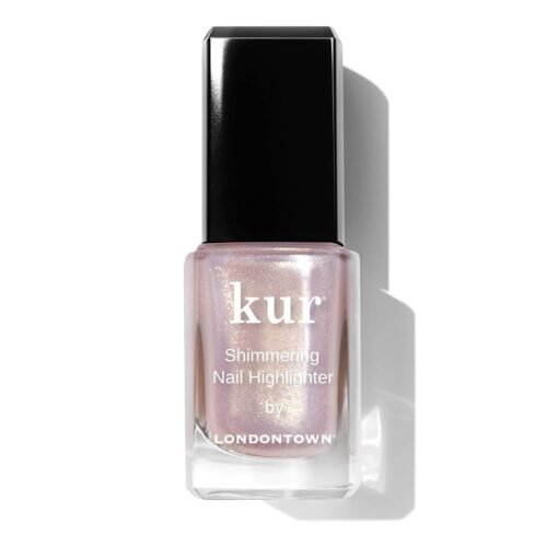 LONDONTOWN Shimmer Nail Highlighter – Multi-Dimensional Iridescent Finish Nail Polish Treatment, Vegan Cruelty Free, Shimmery Gold Soft Pink, Sunkissed – .40fl oz