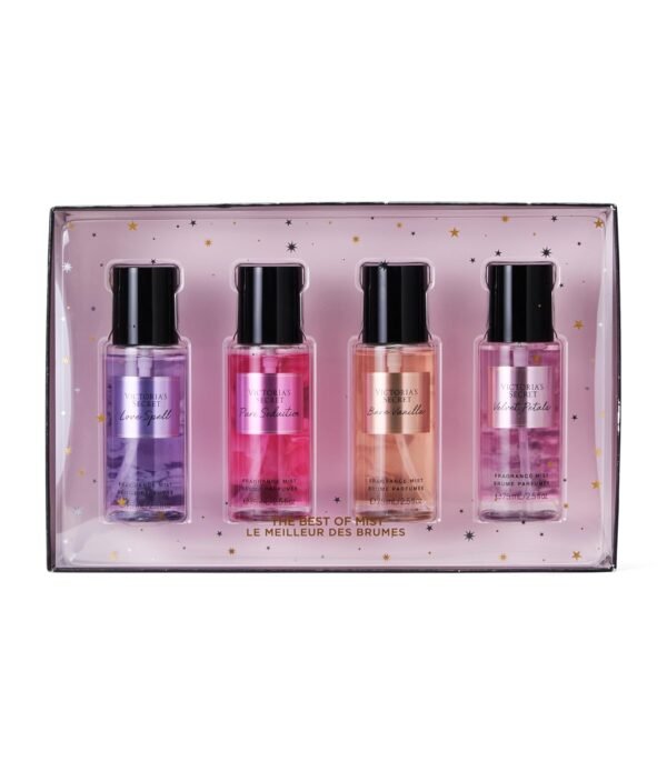 Victoria’s Secret Fragrance Mist Collection 4 Piece Mini Gift Set, Assorted Scents