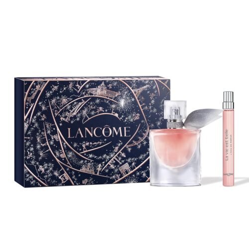 Lancôme La Vie Est Belle Holiday Traveler Perfume Gift Set – Full Size Eau de Parfum 1 Fl Oz, Travel size Eau de Parfum 0.34 Fl Oz – Limited Edition