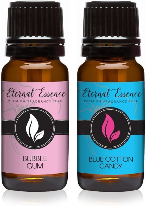 Eternal Essence Oils 2 Pack 10ml Premium Fragrance Oil – Blue Cotton Candy & Bubble Gum – for Candle, Soap Making, Aromatherapy, Diffusers, Home Care, & Humidifiers